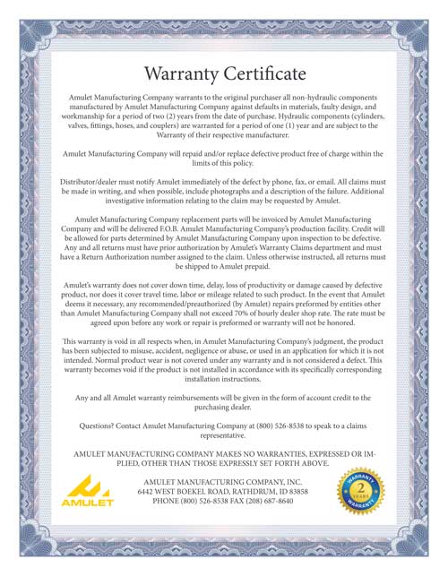 Amulet-Warranty